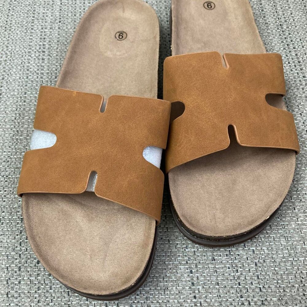Women's Tan and Brown Sandals